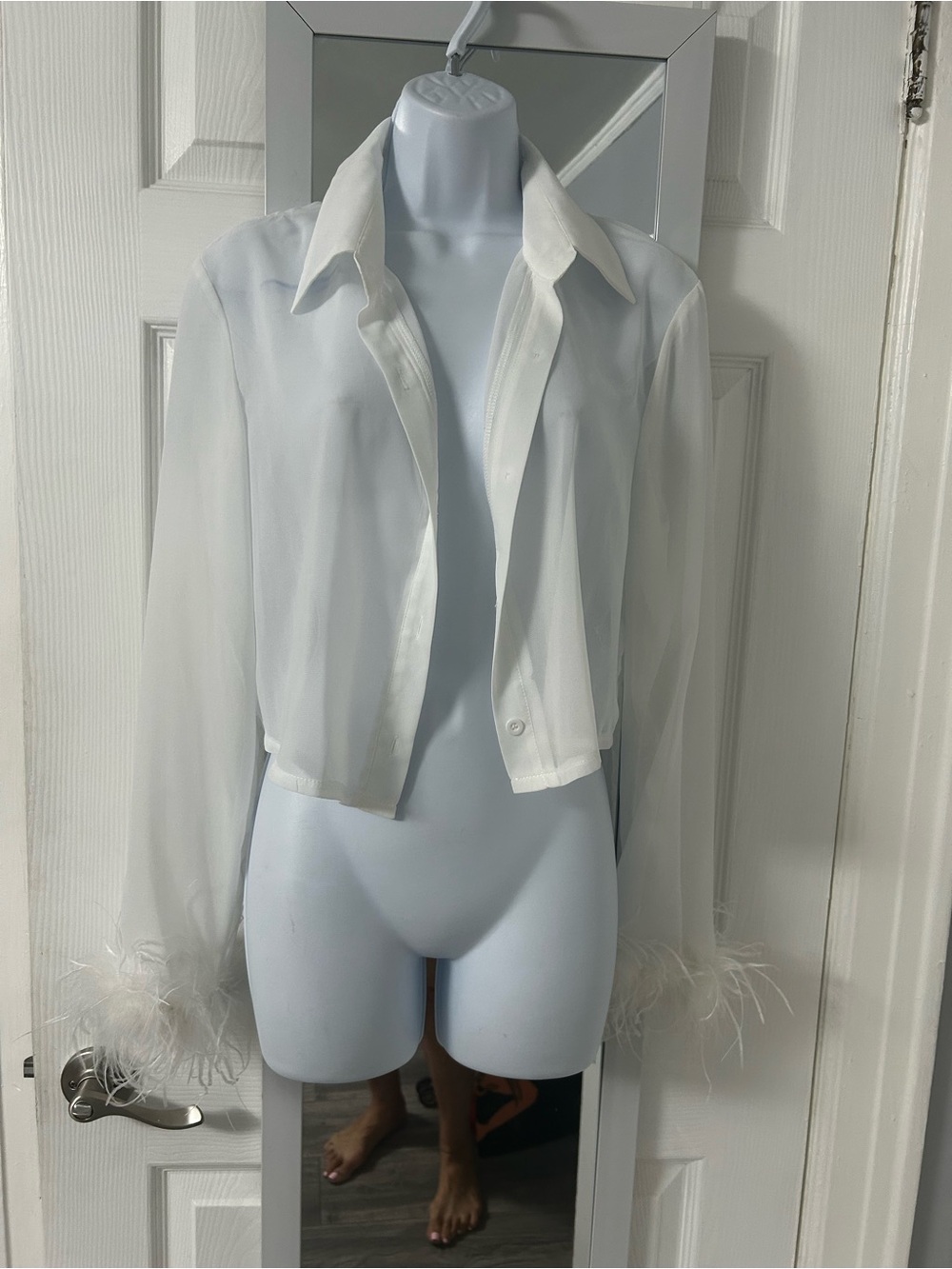 SHEIN White Lightweight Sheer Top